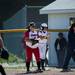 A Saline girl after a hit single in the game against Monroe on Monday, June 3. Daniel Brenner I AnnArbor.com